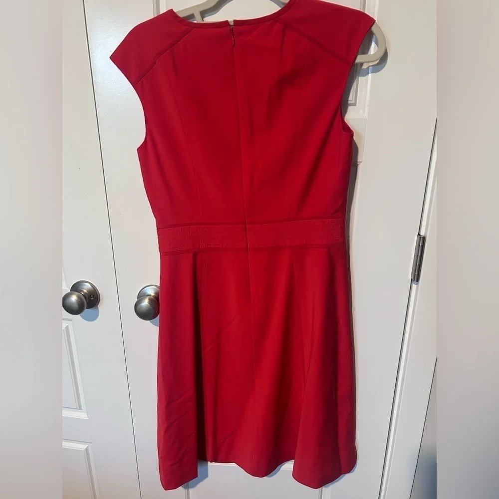 Tory Burch Megan Red Fit and Flare Dress Sleeveless Cocktail Party Dress Size 6